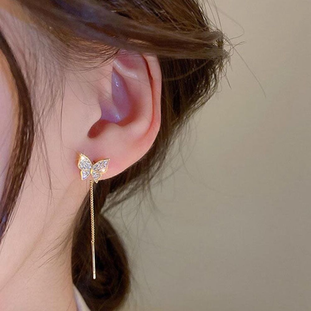 Butterfly  threader  earrings  #678